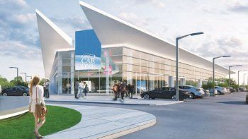 Autos y tiendas. Esta es una vista de cómo quedará el centro comercial proyectado por Antelo en Uruguay, según el render que distribuyó.
