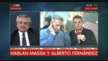 alberto f. y massa hablaron por tv y se prometieron un cafe para terminar con esto