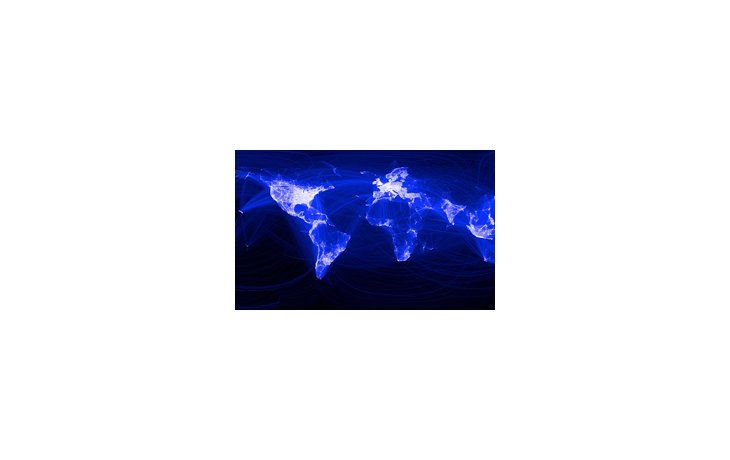 El mapa de las amistades de Facebook.