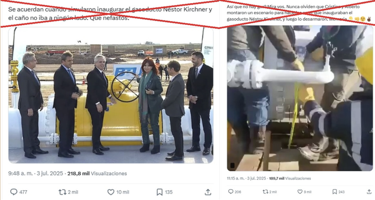 Capturas de pantallas hechas el 7 de julio de 2025 de publicaciones en X. Capturas de pantallas hechas el 7 de julio de 2025 de publicaciones en X.