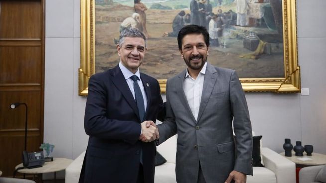 El jefe de Gobierno porteño, Jorge Macri, junto al prefeito de San Pablo, Ricardo Nunes.&nbsp;