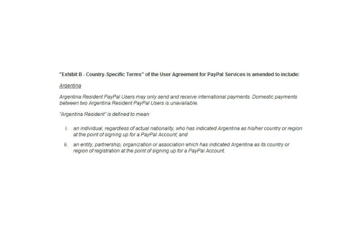 Comunicado oficial de PayPal.