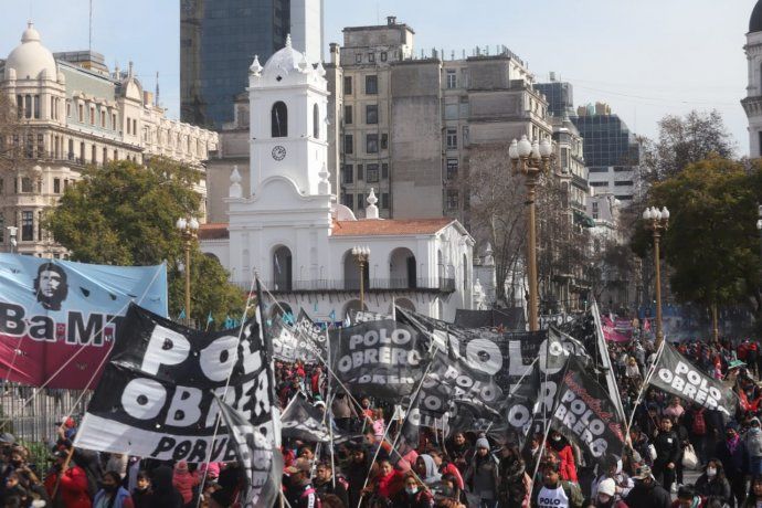 Movimientos sociales en Plaza de Mayo&nbsp;