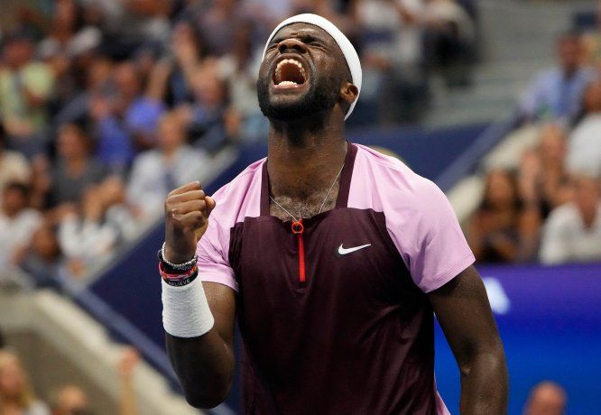 Grito. Frances Tiafoe eliminó a Rafael Nadal del US Open.