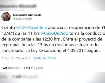 Alessandra Minnicelli polemiza por Vicentin 