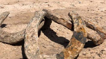 Hallazgo arqueológico en el Monumental. Las herraduras encontradas estarán en el Museo River.