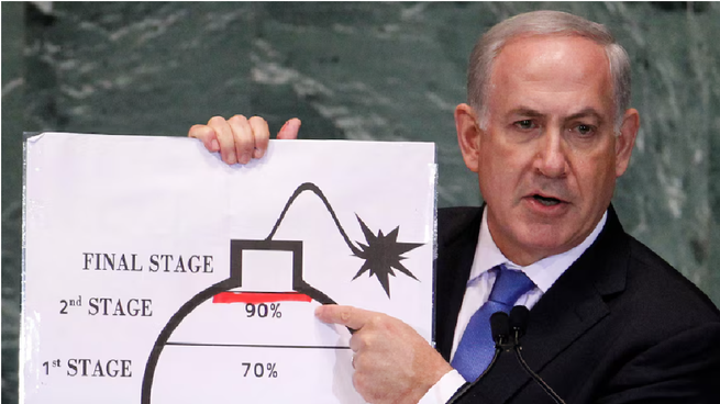 Benjamín Netanyahu y la línea roja con el programa nuclear de Irán.