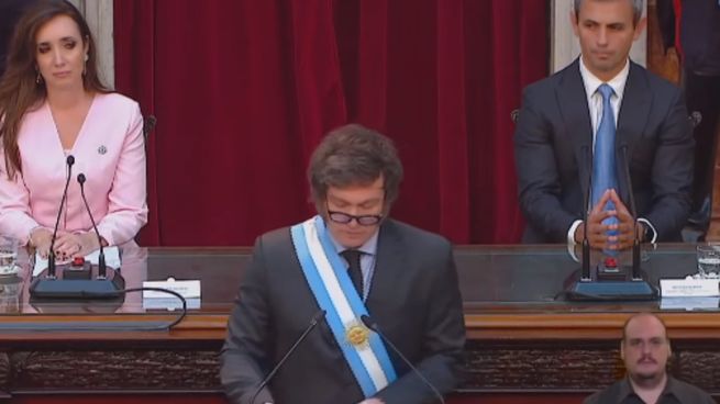 Javier Milei ante la Asamblea legislativa.&nbsp;