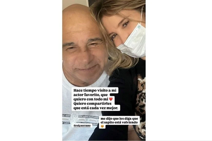Guillermina Valdés with Roly Serrano in a photo shared through their social networks. Guillermina Valdés with Roly Serrano in a photo shared through their social networks.