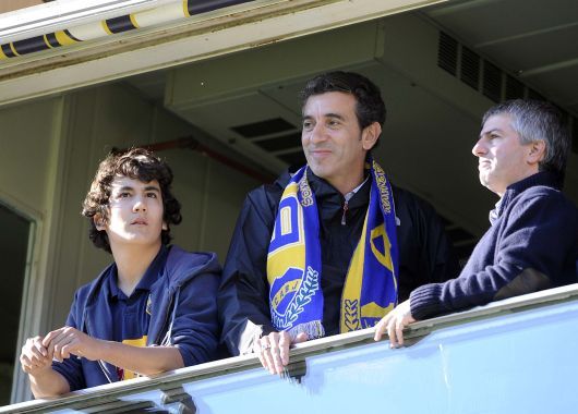 El Ministro del Interior Florencio Randazzo estuvo en el palco disfrutando del Superclásico.