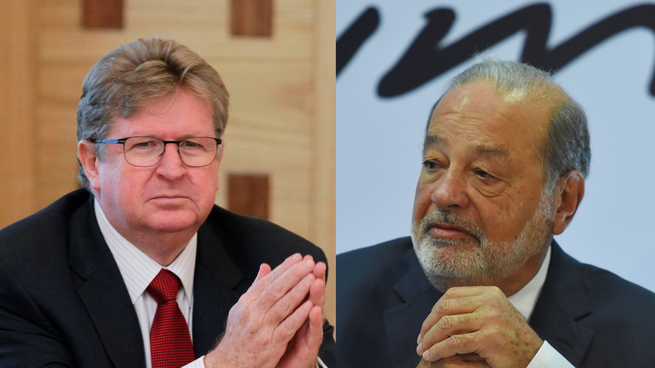 Larrea y Slim Helú, los dos hombres más ricos de México en 2025.