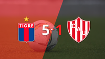 tigre goleo 5-1 a union con triplete de florian monzon