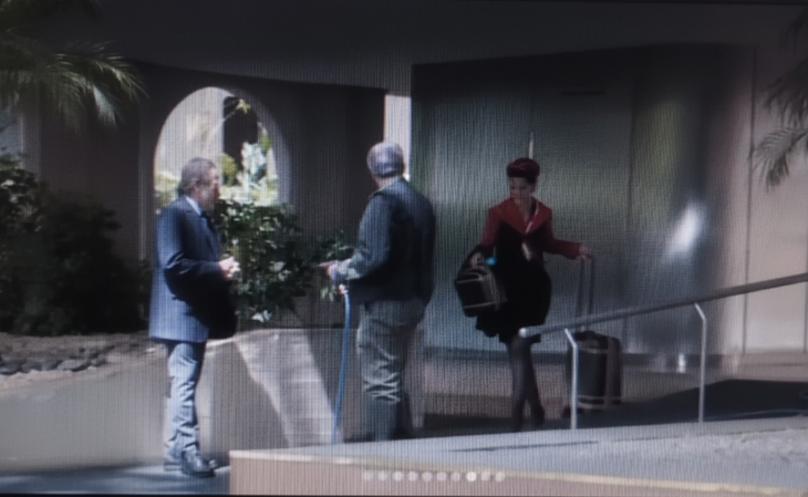 Guillermo Francella, Daniel Aráoz y Jimena Grandinetti (que realiza el papel la azafata Guadalupe), en el ingreso al edificio donde está el penthouse que salió en venta y la fachaca circular (Foto: Captura de Youtube) Guillermo Francella, Daniel Aráoz y Jimena Grandinetti (que realiza el papel la azafata Guadalupe), en el ingreso al edificio donde está el penthouse que salió en venta y la fachaca circular (Foto: Captura de Youtube)