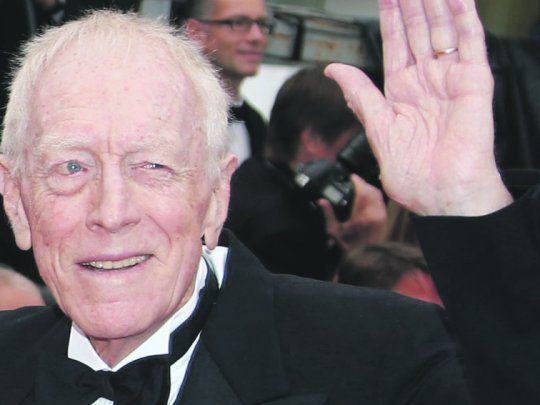 Max von sydow. Arriba, una de sus últimas visitas al festival de Cannes.&nbsp;