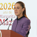 Claudia Sheinbaum en la Mañanera del Pueblo.