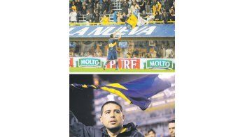 ámbito.com | Riquelme es reemplazado y se despide diciendo adiós con las palmas de sus manos ante la ovación del público de Boca. Después, se va revoleando la  camiseta como un hincha más.