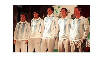 El equipo argentino de Copa Davis que afrontará desde mañana la serie de Copa Davis ante Rumania.