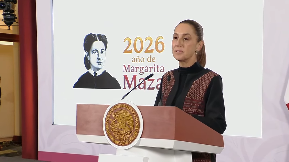 Claudia Sheinbaum en la Mañanera de este jueves.