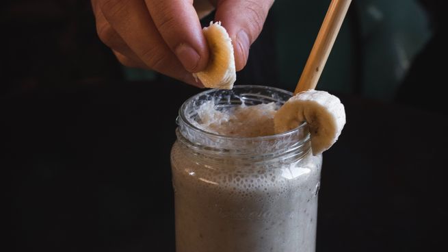 El licuado de banana ayuda a aumentar masa muscular.&nbsp;