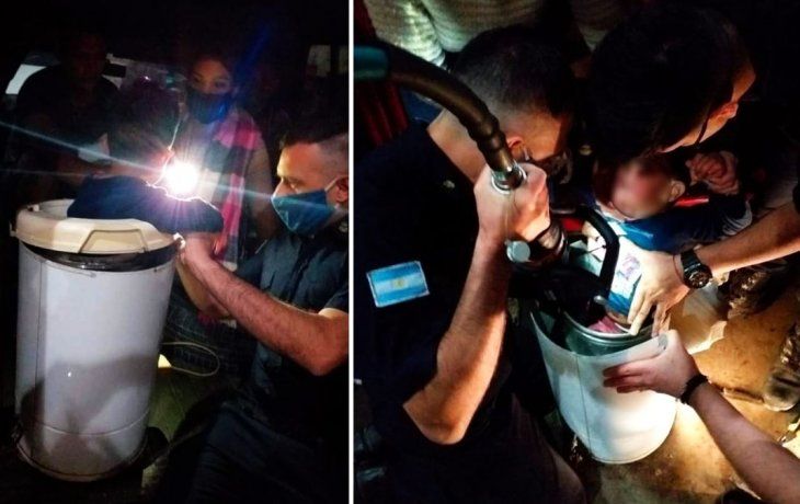 Los Bomberos Voluntarios de Esteban Echeverría rescataron al niño.