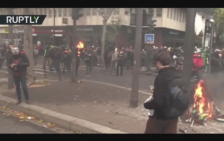 graves incidentes en paris en el primer aniversario de los chalecos amarillos