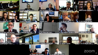 Primera jornada del juicio por los Cuadernos vía Zoom. Primera jornada del juicio por los Cuadernos vía Zoom.