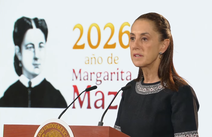 Claudia Sheinbaum en la Mañanera del Pueblo.