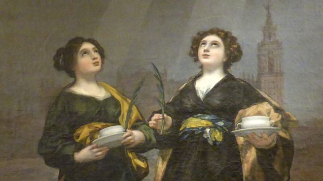 Pintura que Francisco de Goya les dedicó a las santas Justa y Rufina.