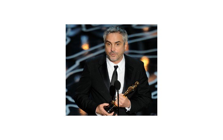 Alfonso Cuarón al recibir el premio a mejor director.