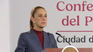 Claudia Sheinbaum en la Mañanera del Pueblo.