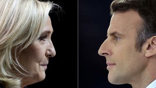 Marine Le Pen y Emmanuel Macron, los rivales por la presidencia de Francia.