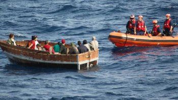 Uno de los botes interceptados cerca de la costa de Florida&nbsp;