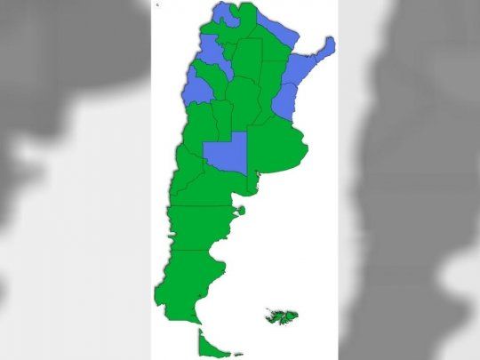 Una nueva etapa de la cuarentena dejó el mapa así&nbsp;