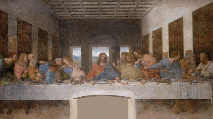 Última cena de Jesús con sus discípulos. 