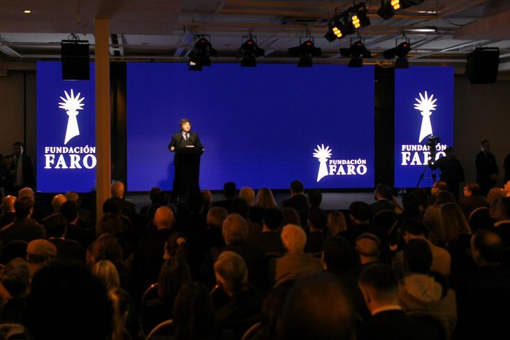 Javier Milei encabez&oacute; un evento de la Fundaci&oacute;n Faro.&nbsp;