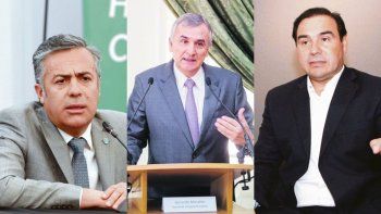 Alfredo Cornejo,&nbsp;Gerardo Morales y&nbsp;Gustavo Valdés.