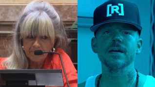 María Inés Pilatti Vergara y el cantante Residente.&nbsp;