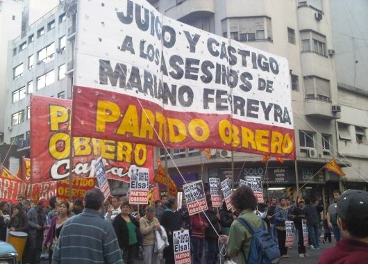 Marcha a Plaza de Mayo por el crimen de Mariano Ferreyra (foto 1)