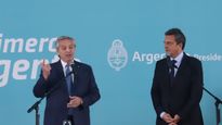 El presidente Alberto Fernández durante la jura de Sergio Massa como Ministro de Economía.&nbsp;