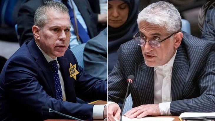 Embajadores de Israel e Irán ante la ONU. Embajadores de Israel e Irán ante la ONU.