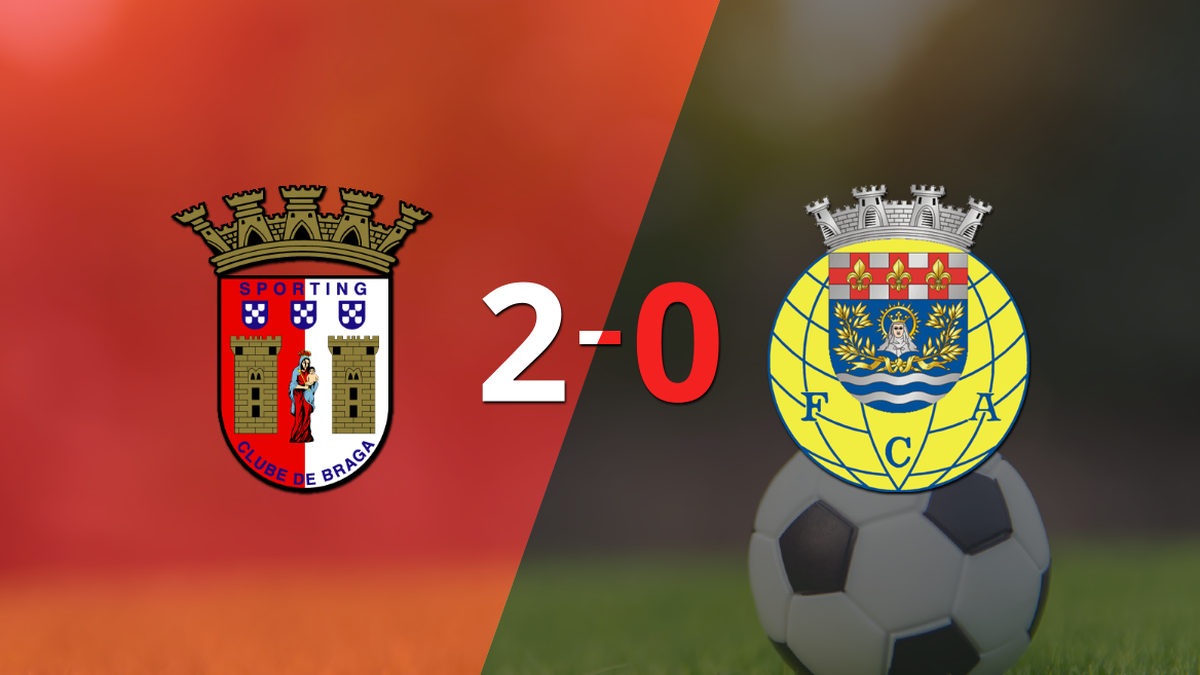 SC Braga scored twice in the win against Arouca at the Municipal de Braga stadium