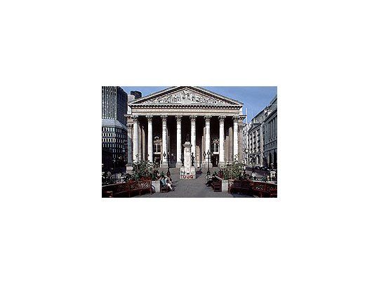 Fachada del London Stock Exchange (LSE).