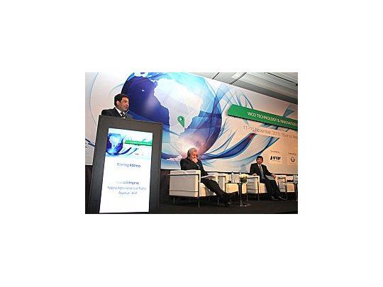 Ricardo Echegaray en en la apertura del Foro de la Organización Mundial de Aduanas (OMA).