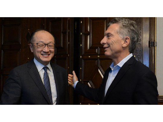 Mauricio Macri, junto a Jim Yong Kim.