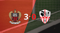 ajaccio ac cayo ante nice con dos goles de billal brahimi