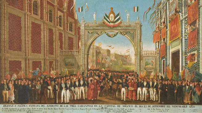 La Junta Nacional Legislativa promulga las Bases de Organización Política de la República Mexicana en 1843.
