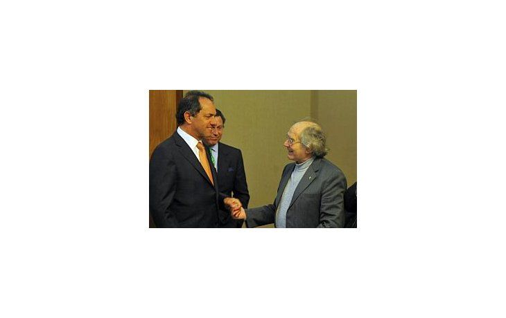 Daniel Scioli y Adolfo Pérez Esquivel