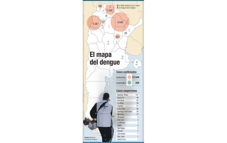 El mapa del Dengue