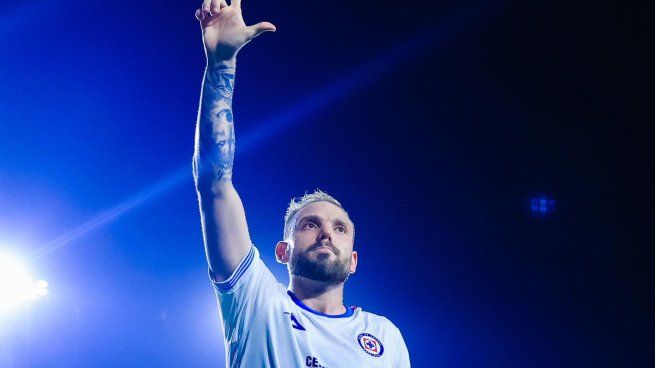 Roodolfo Rotondi, el autor del gol de Cruz Azul, que le da cierta ventaja al equipo Cementero para el partido de vuelta de la semifinal de la Concacaf Champions Cup por la regla del gol de visitante.