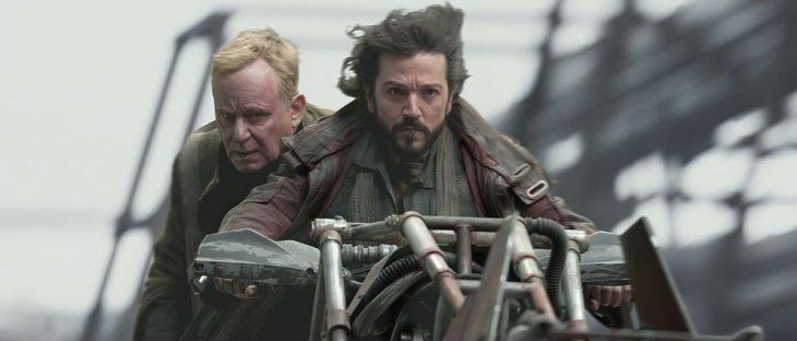 Diego Luna and Stellan Skarsgard in Andor.